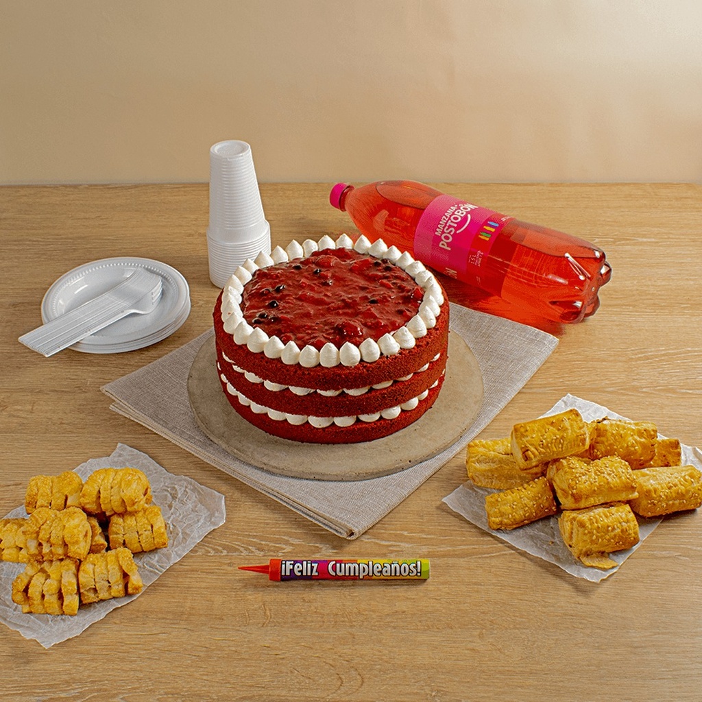 Pack de Cumpleaños Torta Red Velvet