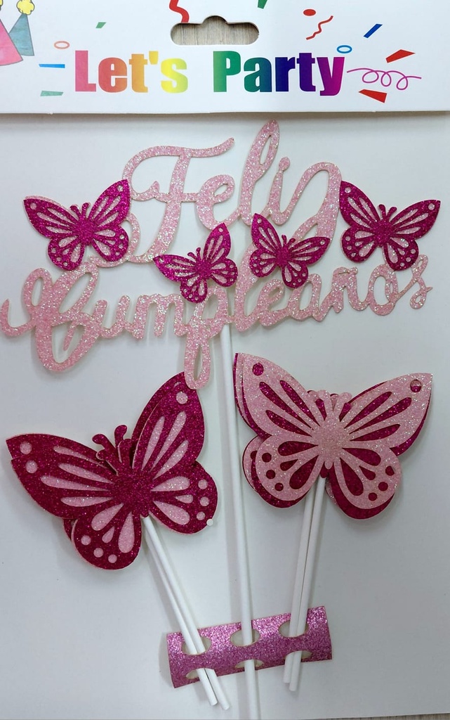 SET TOPPER CUMPLEAÑOS DECORATIVO