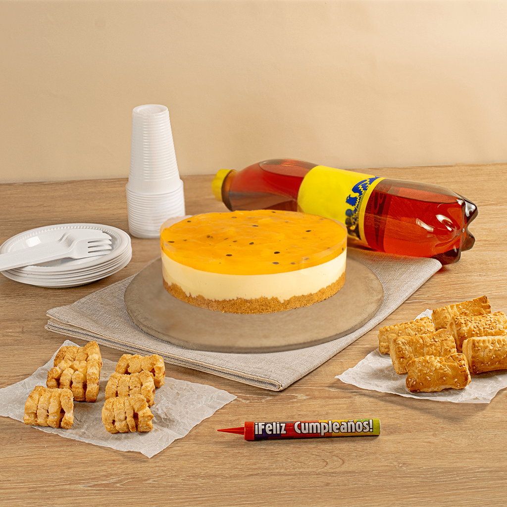 Pack de Cumpleaños Cheesecake Frutos Amarillos
